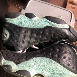 Jordan Sneakers Black and Mint